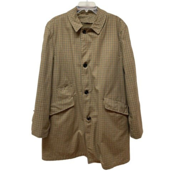 Vintage Durably Water Repellent Men's 48 Plaid Retro Coat Jacket Sherpa Liner